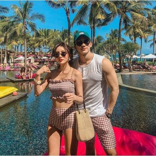 Korean couple swimsuit 2020 new hot spring split swimsuit + beach pants
