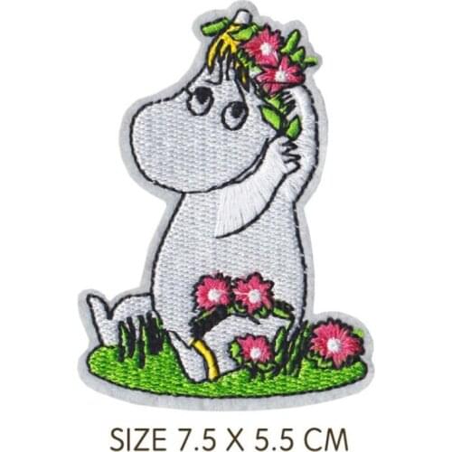 Lovely Cartoon Girl With Pink Hat Iron on Embroidered Cloth Patch For Girls Boys Clothes Stickers Apparel Garment Accessories