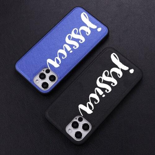 Fashion DIY Custom Name Phone Case For iPhone 12 11 Pro Max 6 6s 7 8 Plus X XR XS Max SE 2020 Customized PU leather Cover Funda