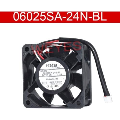 Original FOR nmb 06025SA-24N-BL 6025 24V 0.11A 60*60*25MM cooling fan