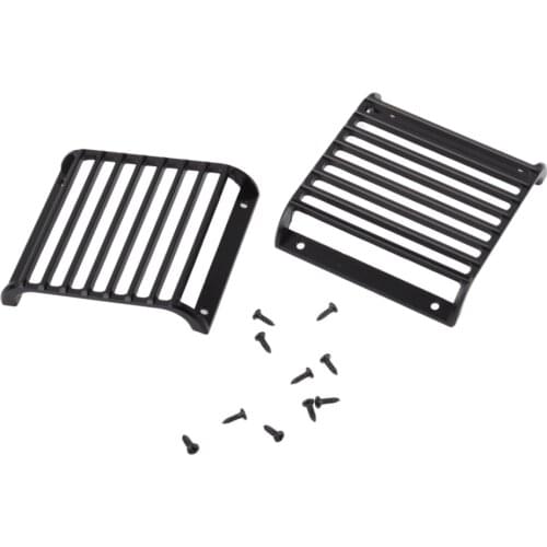 2pcs Plastic Front Lamp Guard Headlight Mesh for 1/10 4 -4 Accessories