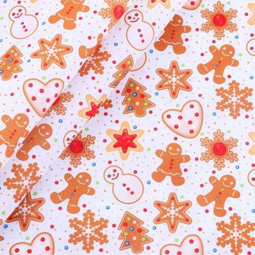 Polyester cotton fabric polyester fabric Christmas celebration musical note printing textile crafts Diy 50 * 140cm/piece clothes