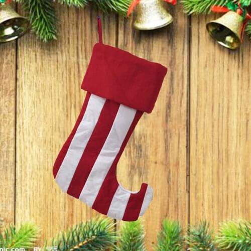 Christmas Stockings Decoration Hanging Tag Socks Santa Candy Gift Bag Pocket Xmas Tree Hanging Household Office Shop Decor