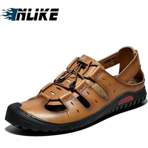 Men Soft Sandals Comfortable Men Summer Shoes Leather Sandals Big Size Soft Sandals
