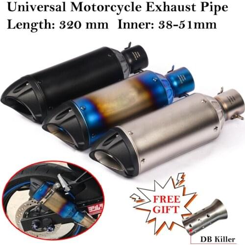 Slip On Universal Motorcycle Exhaust Modified Escape Pipe Muffler With DB Killer For Honda ADV ATV GSXS750 PCX125 Z900 ER6N Z650