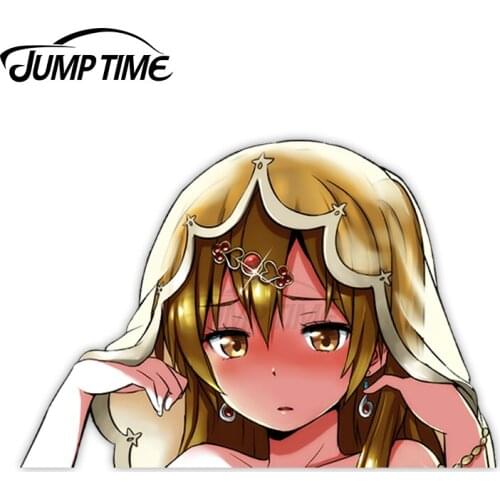 Jump Time Chuunibyo Demo Koi ga Shitai! Nibutani Shinka 8.4 Sexy Big Head Anime Girl Vinyl Decal Waifu Peeker Car Stickers