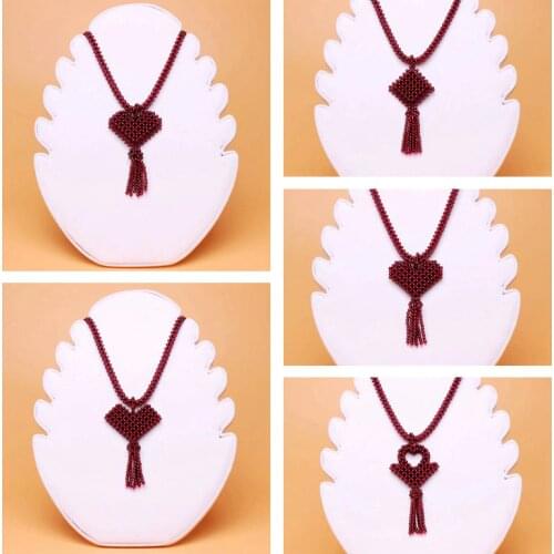 High Quality Pretty Hand Weave 3.5mm Round Shape Natural Red Garnet Vogue Gems Necklace wj320