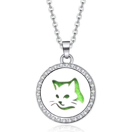 High Quality Steel Aromatherapy Essential Oil Diffuser Perfume Locket Pendant Shape Aroma Necklace Magnetic Gift Aroma Jewelry