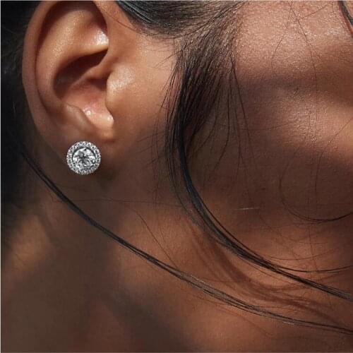 ZHOUYANG Stud Earrings For Women Colorful Optional Earing Jewelry Black / Yellow Gold / Silver Color Womens Earring E836M