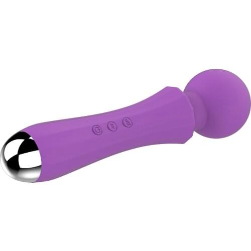 Female Vibrators Masturbation Device Strong Shock AV Stick Climax Silica Gel Magnetic Sucker Rechargeable Massager 5 Kinds Color