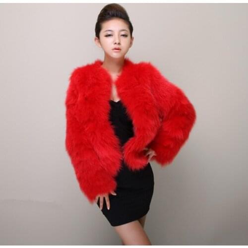 Savabien Furry Faux Fox Fur Coat 2019 Fashion Winter Women Thick Warm Overcoat Fluffy Fur Jacket Streetwaer Female Outerwear