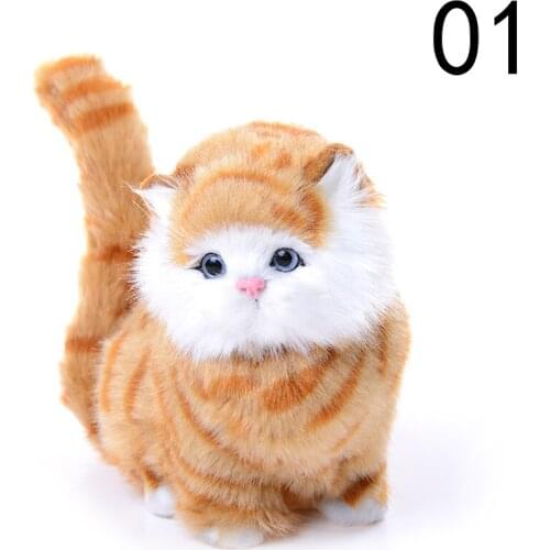 20cmx9cmx16cmSimulation stuffed plush cats toys soft sounding Electric cat doll toys for kid