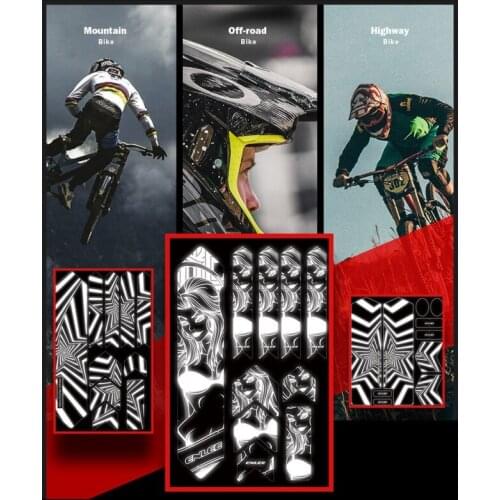 3D Night Reflection MTB Mountain Bike Scratch-Resistant Protect Frame Removeable DIY Sticker Road Bicycle Paster Guard Cover