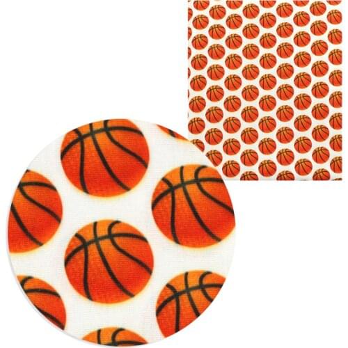 David accessories 50*145cm Patchwork Basketball Printed Polyester Cotton Fabric for Dress Cloth Making Puppet Pillar,c11148