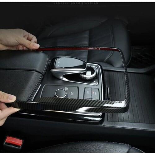 Fit For Mercedes Benz GLE GLS ML GL 2013-2019 Car Central Console Multimedia Mode Panel Frame Trim Sticker Car Mouldings