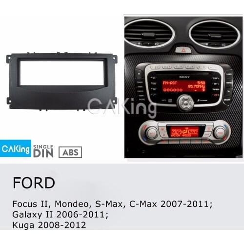 Single Din Car Fascia Radio Panel for FORD Focus II, Mondeo, S-Max, C-Max 2007-2011 Dash Kit Plate Bezel Facia Adapter Console