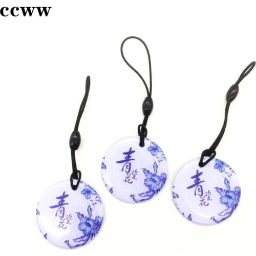 Chinese Style 13.56MHz UID Changeable S50 1K Rewritable NFC Badge Keyfobs Key Tag Card