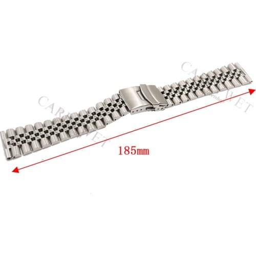 CARLYWET 20mm Luxury 316L Straight End Solid Screw Links Replacement Watch Band Strap Jubilee Bracelet For Seiko Omega
