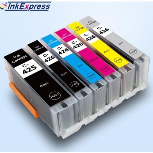 InkExpress PGI425 CLI426 For Canon PGI 425 CLI 426 Ink Cartridge 425 426 For CanonPIXMA IP4840 IP4940 IX6540 MG5140 Printer