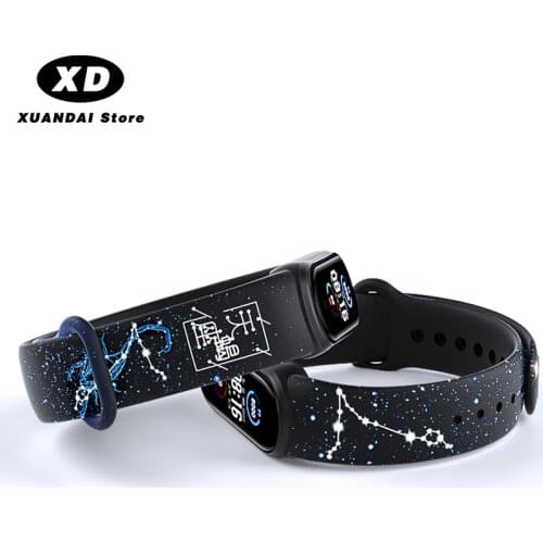 For xiaomi mi band 5 Silicone strap 12 constellations miband 5 Sport wrist strap for Amazfit Band 5 miband 5 Replacement strap