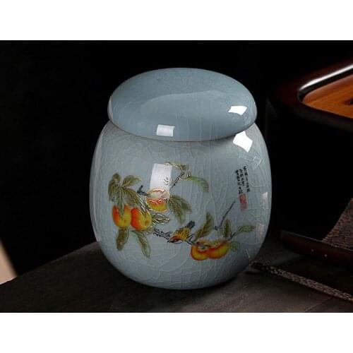 Tea Canister Ice Crack Tea Storage Sealed Jar Chinese Style Geyao Tea Caddy Household Travel Easy to Carry Friend Gift