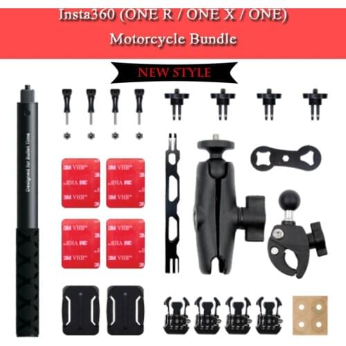 Insta360 one x2 Motorcycle Bundle/Accessory and insta360 one x,ONE R Selfie Stick for Insta360 ONE X and ONE and ONE R