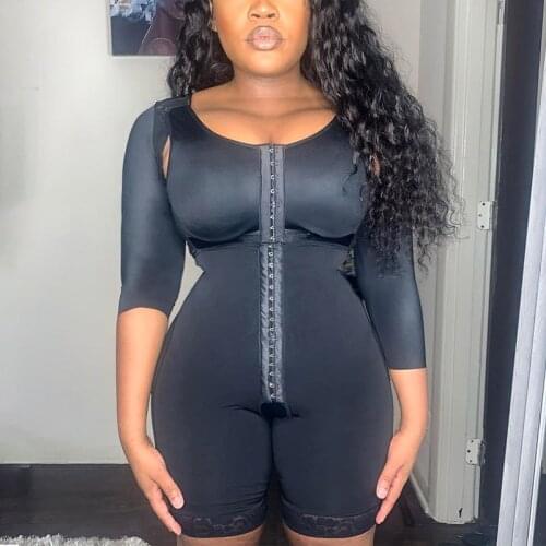 Full Body Compression Skims Black Colombianas Offers Back Flatten Abdomen Support Women Bodysuit Fajas Colombianas Post Surgery