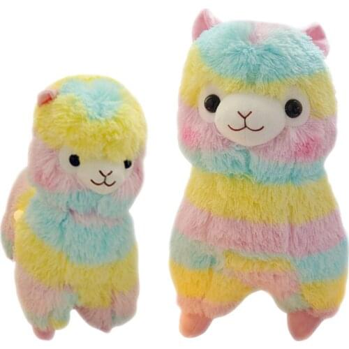 28/35cm Colorful Alpaca Plush Doll Baby Cute Animal Doll Soft Cotton Stuffed Doll Home Soft Toys Sleeping Mate Stuffed Plush Toy