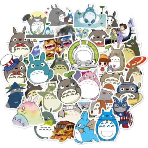 10/30/50PCS Cartoon Anime Cute My Neighbor Totoro Waterproof Graffiti Trolley Notebook Personalized Sticker Decoration Wholesale