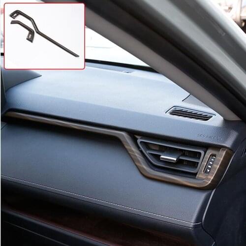 For Toyota RAV4 RAV 4 2019 2020 Peach Wood Interior Middle Panel Center Control Side Air Condition Cover trims Car Accessories