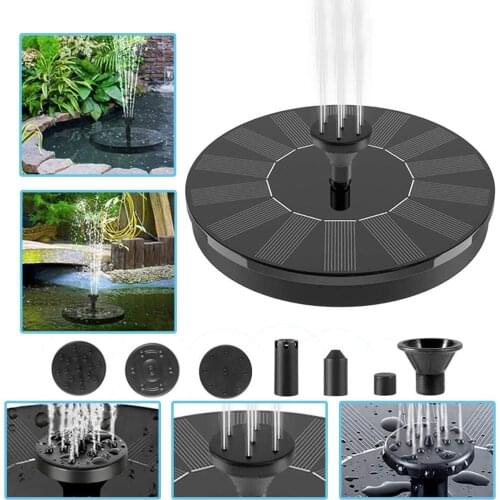 Floating Solar Fountain Garden Waterfall Fountain Pool Pond Bird Bath Solar Panel Powered Fountain Water Pump Garden Decoration