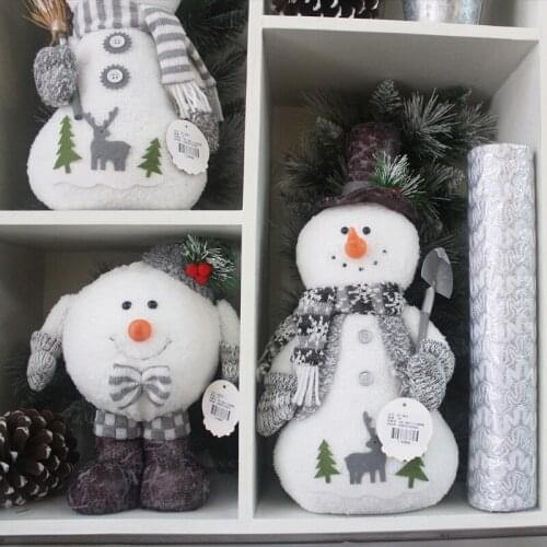 Christmas decoration creative Santa Claus Snowman deer mall scene window tree bottom props