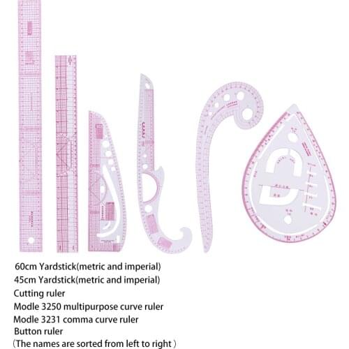 Six PcsSewingMaterial Accessory Accessories Rule Tailors Pattern Fabrics Patchwork Cutters Kit Multifunction Tool Haberdashery