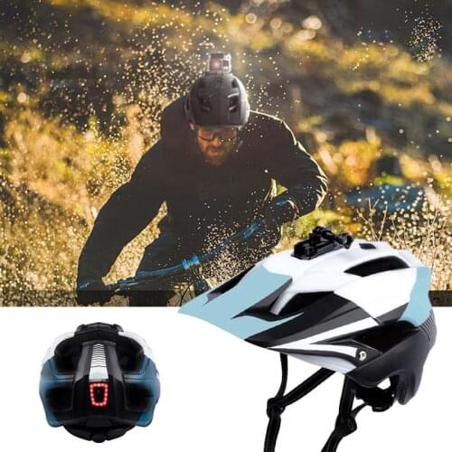 Mountain Bike Helmet MTB Helmet with Safety Taillight Bicycle Helmet Cycling Helmet with Camera Mount and Detachable Visor