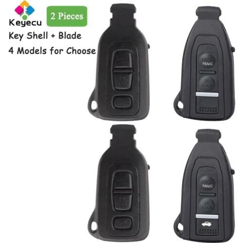 KEYECU Replacement Smart Prox Remote Control Car Key Shell Case With 3 Buttons - FOB for Lexus LS430 2002 2003 2004 2005 2006