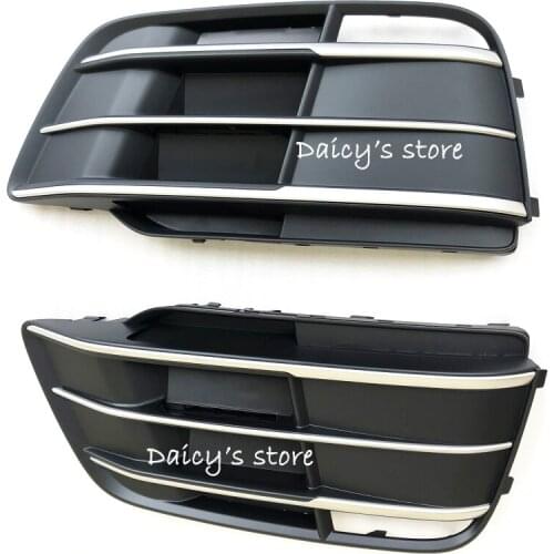 Replacement front bumper grille grill side fog light lamp cover Trim For Q5 Sline 2018 80D 807 679 J RU6/680 J RU6