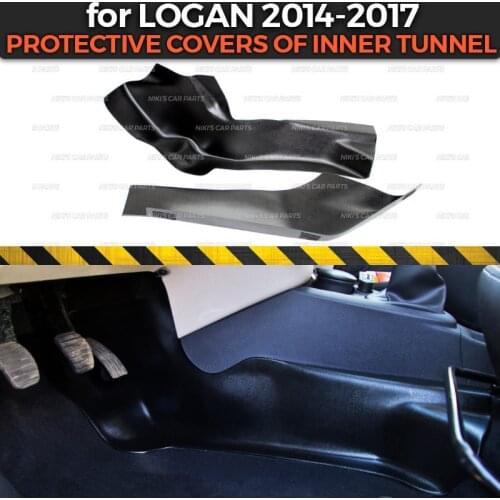 Protective covers for Renault Logan 2014-2017 of inner tunnel ABS plastic trim accessories guard protection of carpet car