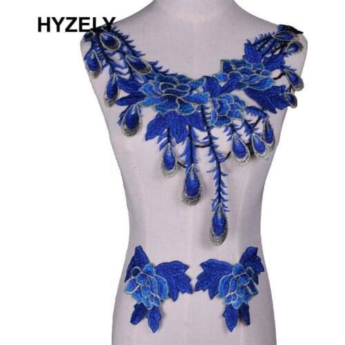 1 Set Lace Neckline Collar Embroidery Applique Lace Fabric Sewing Supplies DIY Craft Dress Decorate Accessories