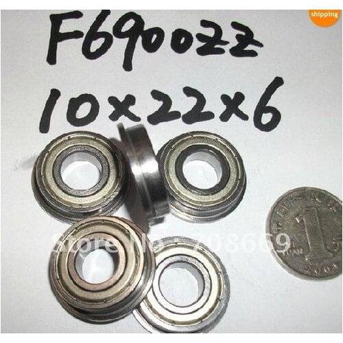 10pcs Miniature Flange Bearing 10x22x6mm 10x22x6 F6900ZZ