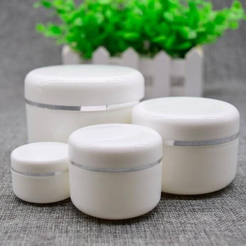 100pcs 100G plastic white round cream jar ,100g white color cosmetic container cream jar, empty Cosmetic Jar 100g