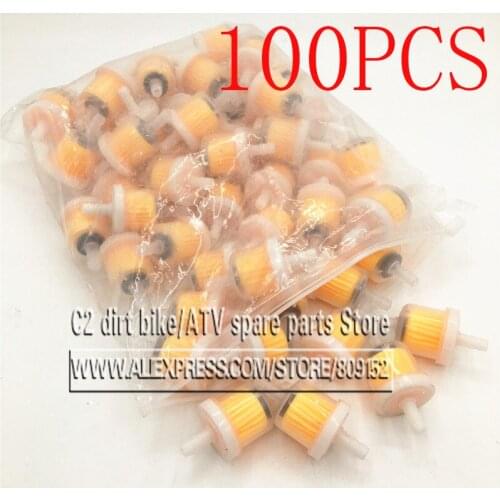 100pcs/Lot Universal Motorcycle Gas Fuel Filters Small Engine Fram Plastic Inline Fuel Filters Fuel Gas Gasoline Filter