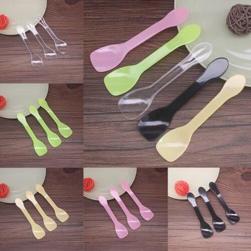 100Pcs Durable Ice Cream Bowl Spoon Set Kids Party Tablewares Supplies Fashion Colorful Tablewares Lovely Dessert Home Kitchen