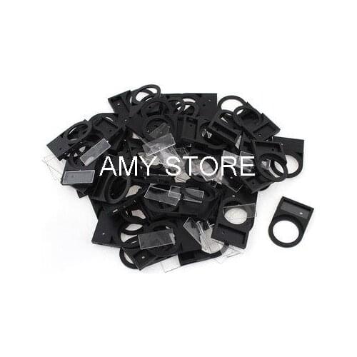 22mm Diameter Switch Protector Black Plastic Notice Board w Cover