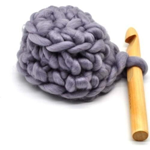 3pcs 15/20/25mm DIY Wooden Crochet Hook Set Knitting Needles Handle Home Yarn R7UB