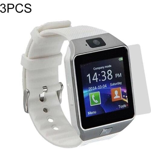 3Pcs/Set HD Clear LCD Screen Protector Films Anti Scratch Clear Watch Front Films For DZ09 Bluetooth Smart Watch High-Quality