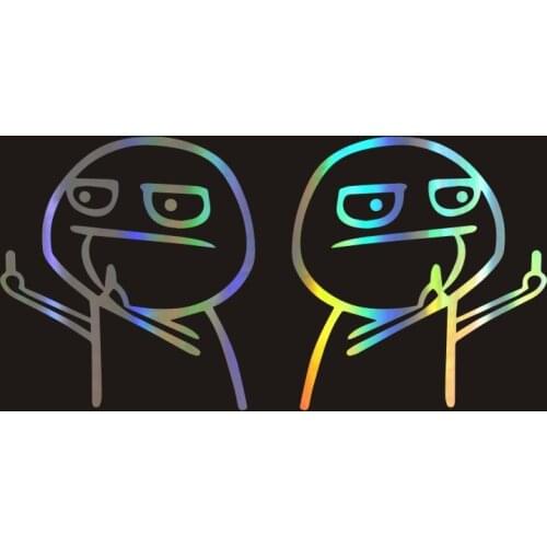 Car Sticker 3D Sticker 17CM*15CM Middle Finger Car Auto Motorcycles Stickers Reflective Waterproof Car Styling Custom Decal