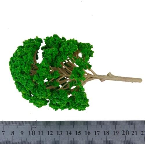 5pcs Plastic Model Trees 15cm for DIY Crafts, Wargames, War Gaming Scenery or Building Diorama Scenics, Light Green