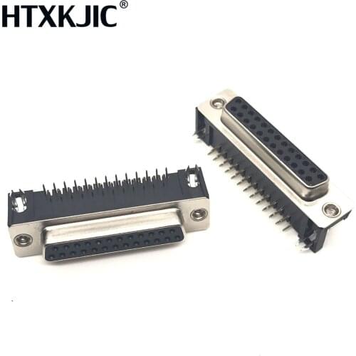 5PCS/LOT D-SUB DB25 DR25 25pins Female plug Solder Type Welding Connector DIY