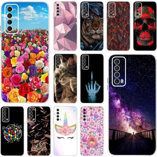 6.67" For Huawei P Smart 2021 Case PPA-LX2 Phone Cover Soft Silicone Back Case Coque For Huawei Y7A PSmart 2021 Shockproof Cover