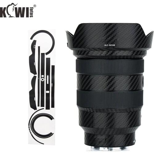 Kiwi Anti-Scratch Lens and Lens Hood Cover Sticker Protector For Sony FE 16-35mm f/2.8 GM Lens (SEL1635GM) Carbon Fiber Black